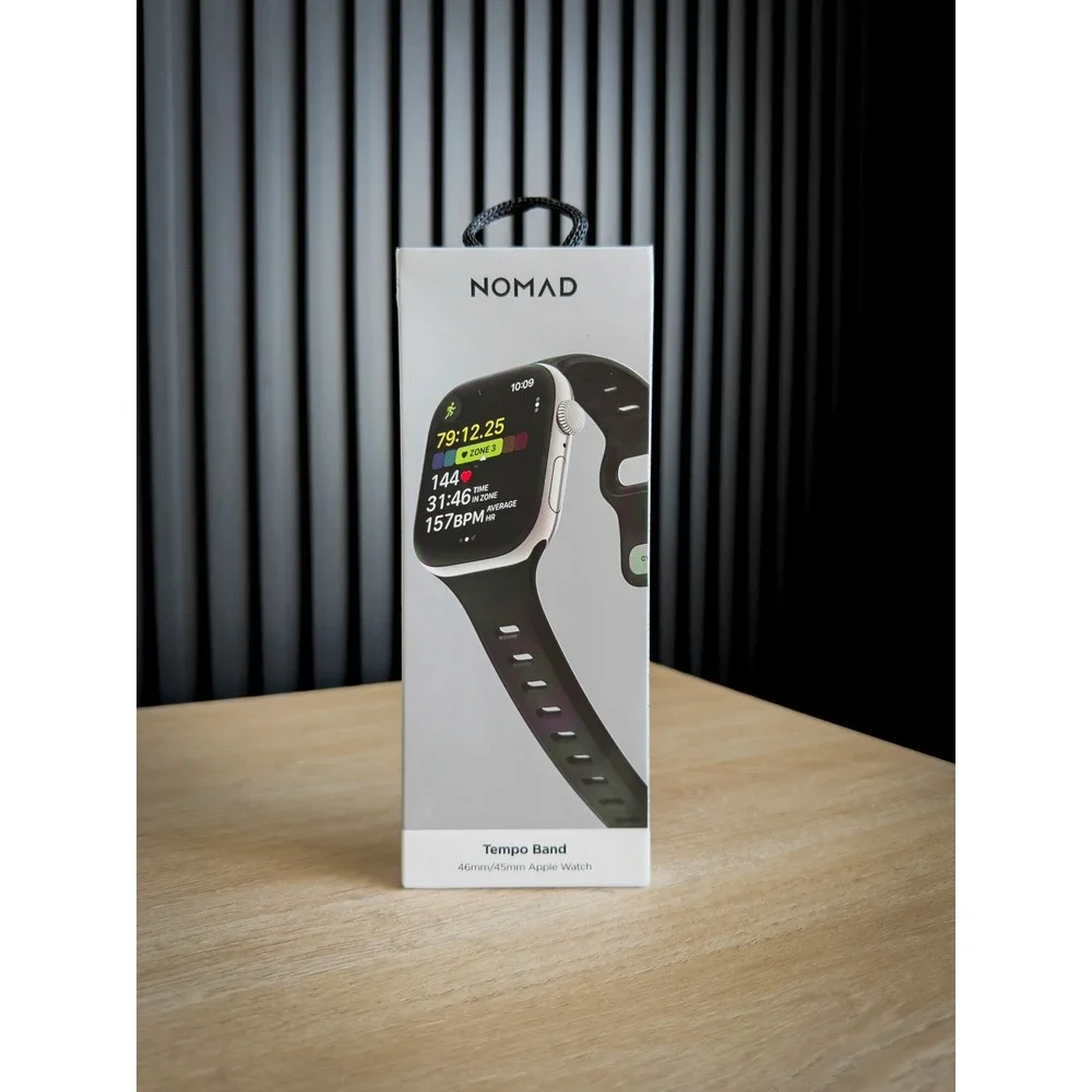 Nomad Tempo Band Black FKM Rubber for Apple Watch 49mm 46mm 45mm 44mm
